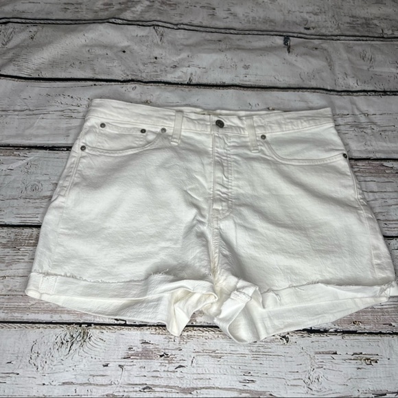 NWT Madewell White High=Rise Denim Shorts Size 32 - Picture 8 of 8